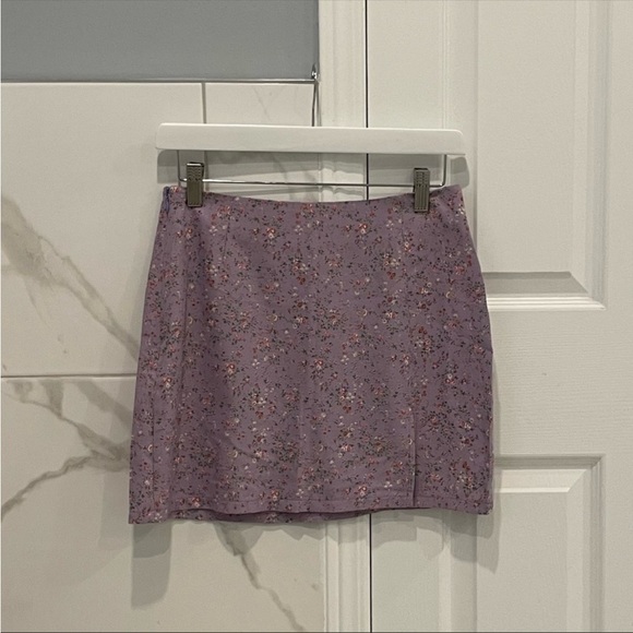 Lavender & Floral Print Skirt - Picture 5 of 7